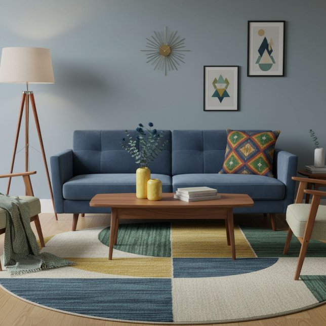 Modern geometric colorful block pattern  throw pillow (Creator Uploaded)