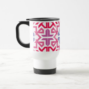 Modern Geometric colorful Boho Pattern Travel Mug