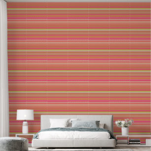 Modern Geometric Colorful Stripes Peel and Stick Wallpaper