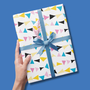 Modern geometric confetti pattern wrapping paper