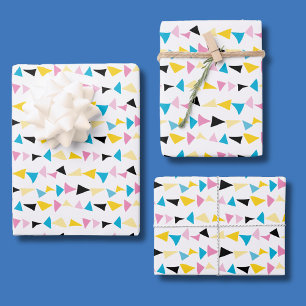 Modern geometric confetti pattern wrapping paper sheets
