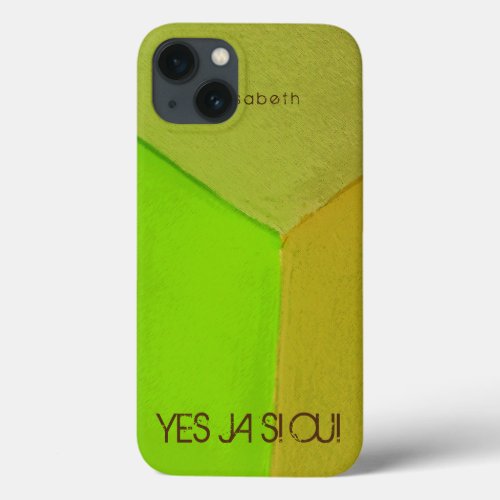 Modern Geometric Configurative Photo with any Text iPhone 13 Case