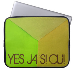 Modern Geometric Configurative Photo with any Text Laptop Sleeve