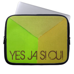 Modern Geometric Configurative Photo with any Text Laptop Sleeve