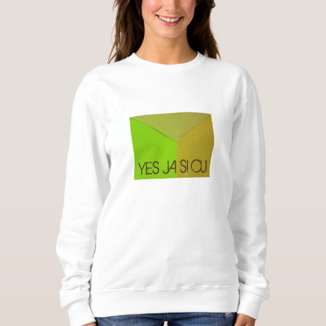 Modern Geometric Configurative Photo with any Text Sweatshirt (Front)