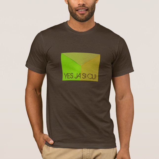 Modern Geometric Configurative Photo with any Text T-Shirt (Front)