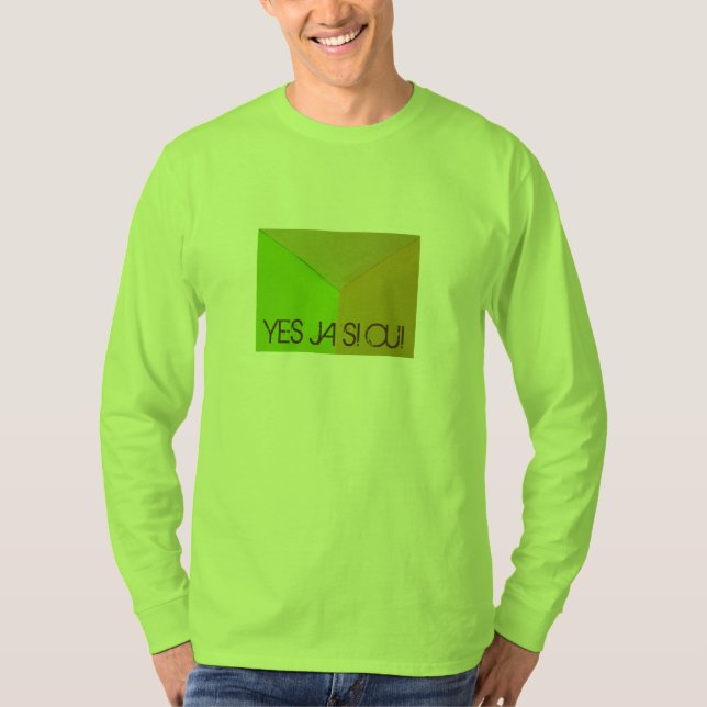 Modern Geometric Configurative Photo with any Text T-Shirt (Front)