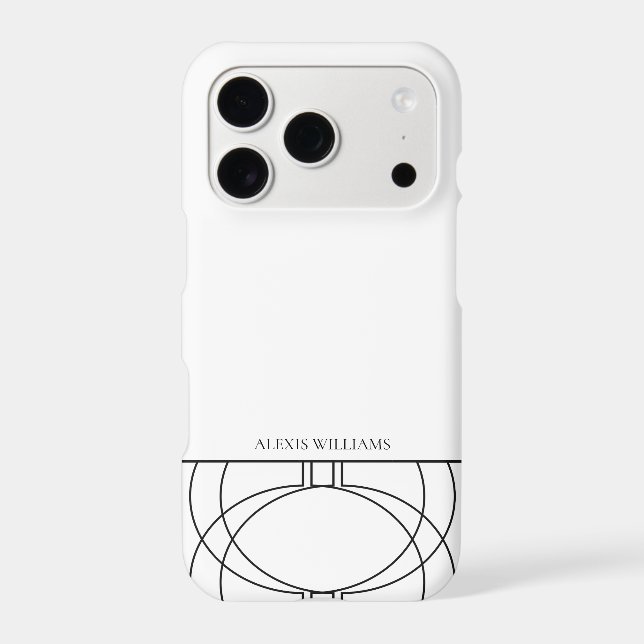Modern Geometric Contemporary Pattern Iphone Case (Back)