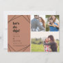 Modern Geometric | Copper Let's Do This 3 Photo Save The Date