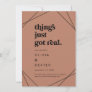 Modern Geometric | Copper Things Just Got Real Save The Date