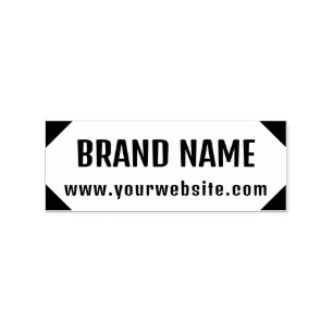 Modern Geometric Corner Triangle Business Brand Rubber Stamp