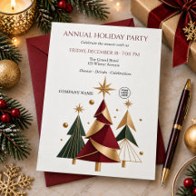 Modern Geometric Corporate Holiday Party Christmas
