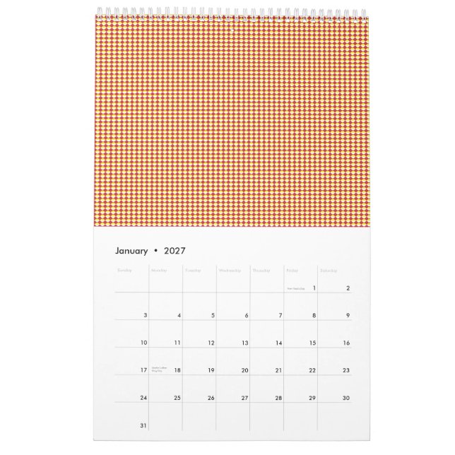 Modern Geometric Corporate Pattern Calendar (Jan 2027)