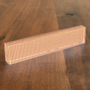 Modern Geometric Corporate Pattern Desk Name Plate