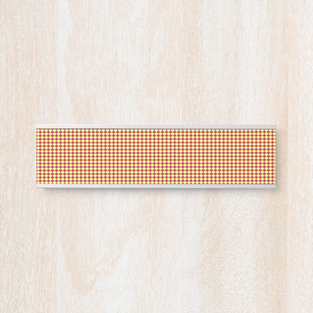 Modern Geometric Corporate Pattern Door Sign (Front)