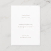 Modern Geometric Cream Blush  Interior Design Business Card (Back)