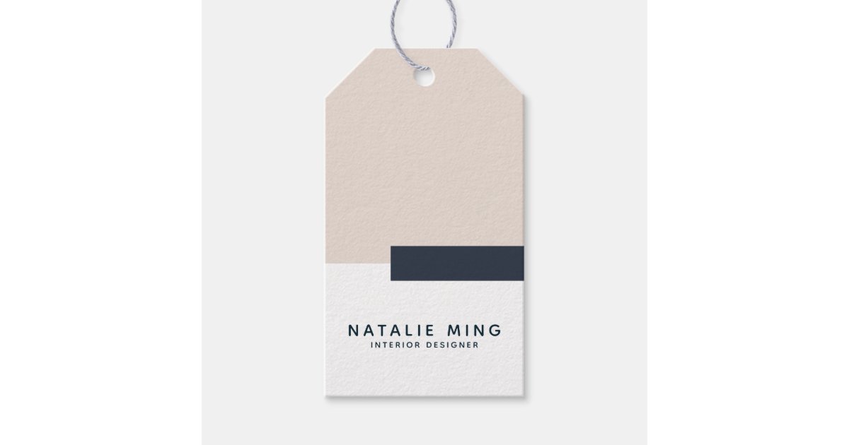 Modern Geometric Custom Business or Boutique Tags Zazzle