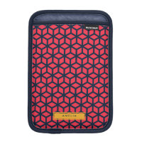 Modern Geometric Dark Pink Blue Personalized Name Sleeve For iPad Mini
