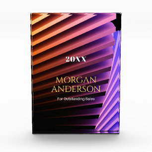 Modern Geometric Design, Gold Name, Year(s) Acrylic Award