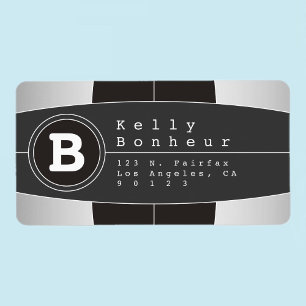 Modern Geometric Design Return Address Label