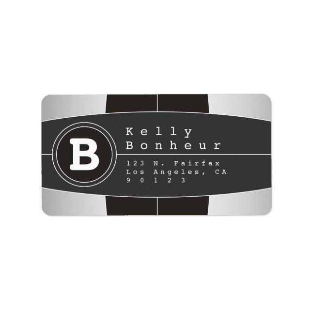 Modern Geometric Design Return Address Label (Front)