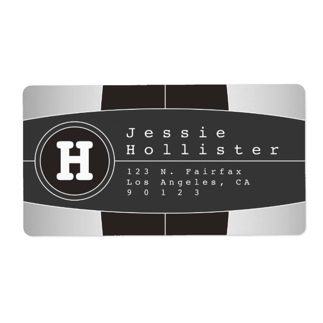 Modern Geometric Design Return Address Label (Front)