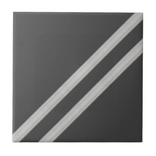 Modern Geometric Diagonal Anthracite Ceramic Tile