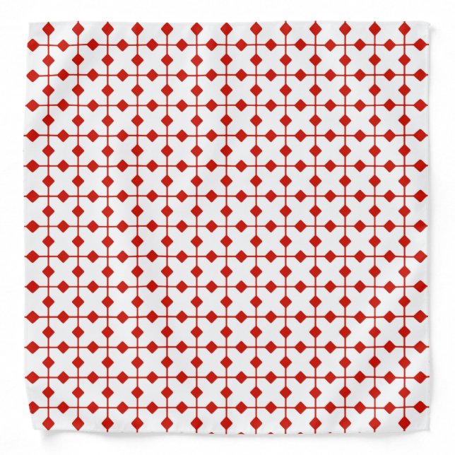 Modern Geometric, Diamonds - Dark red Bandana (Front)