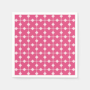 Modern Geometric, Diamonds - Strawberry pink Napkins