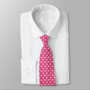 Modern Geometric, Diamonds - Strawberry pink Tie