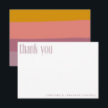 Modern Geometric Dusty Lilac Custom Bridal Shower  Thank You Card<br><div class="desc">Modern Geometric Dusty Lilac and Mustard Yellow Custom Bridal Shower Thank You Card</div>