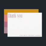 Modern Geometric Dusty Lilac Custom Bridal Shower  Thank You Card<br><div class="desc">Modern Geometric Dusty Lilac and Mustard Yellow Custom Bridal Shower Thank You Card</div>