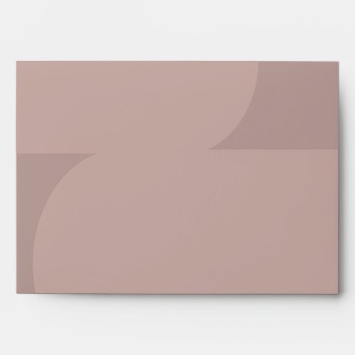 Modern Geometric Dusty Mauve Return Address Envelope