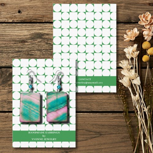 Modern Geometric Earring Display  Business Card