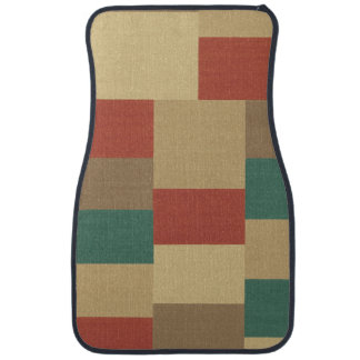 Modern Geometric Earth Tone Pattern Car Floor Mat