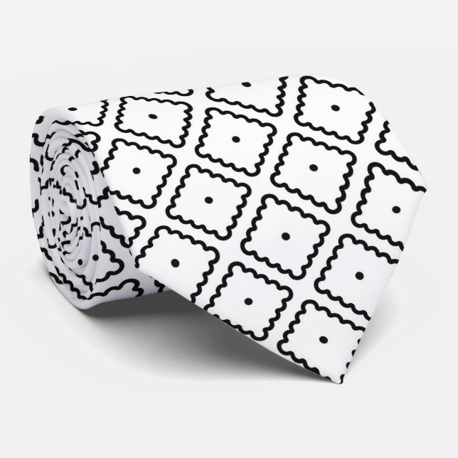 Modern Geometric Elegance Neck Tie (Rolled)