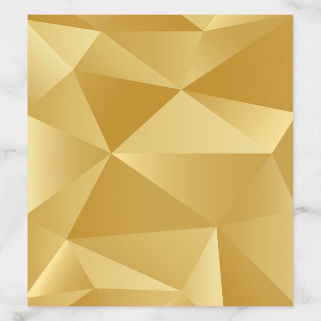 Modern Geometric Envelope Liner in Gold Polygons (Design)