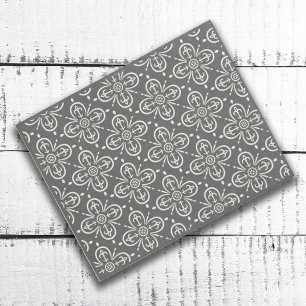 Modern Geometric Fleur Du Lys Pattern Rug