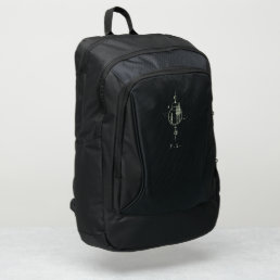 Modern Geometric Forest Planets Monogram Port Authority&#174; Backpack