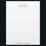 Modern Geometric Gemstone Letterhead<br><div class="desc">Coordinates with the Modern Geometric Gemstone Business Card Template by 1201AM. This designer letterhead features a large geometric gemstone outline in faux gold while your name or business name is displayed on top for a unique brand design. Eye-catching and unique, this design is perfect for jewelry designers, fashion boutiques, creative...</div>