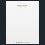 Modern Geometric Gemstone Letterhead<br><div class="desc">Coordinates with the Modern Geometric Gemstone Business Card Template by 1201AM. This designer letterhead features a large geometric gemstone outline in faux gold while your name or business name is displayed on top for a unique brand design. Eye-catching and unique, this design is perfect for jewelry designers, fashion boutiques, creative...</div>