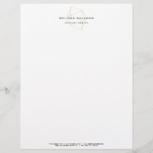 Modern Geometric Gemstone Letterhead