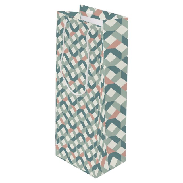 Modern Geometric Gift Bag for Quilters (Front Angled)