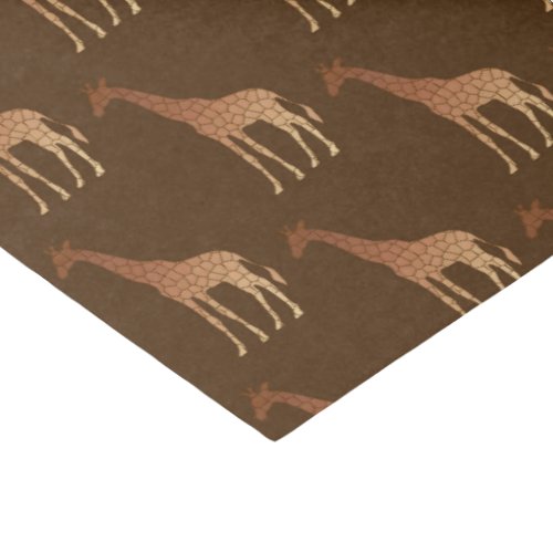 Modern Geometric Giraffe Copper and Brown Tissue Paper