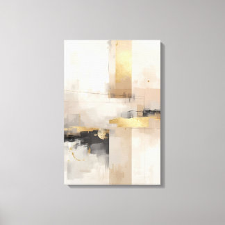 Modern Geometric & Gold Leaf Abstract Wall Art