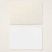 Modern Geometric Gold Squares Pattern on White Col (Front & Back)