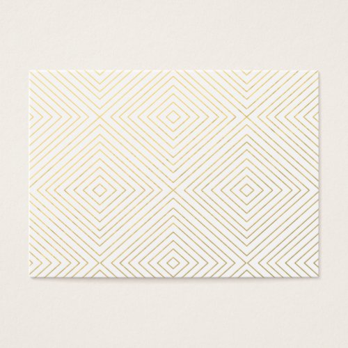 Modern Geometric Gold Squares Pattern on White Col Large Business Cards (Pack Of 100)