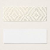 Modern Geometric Gold Squares Pattern on White Col (Front & Back)