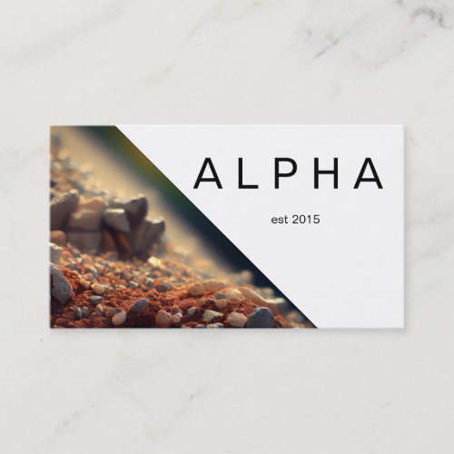 Modern Geometric Gravel Dirt Construction Design Business Card