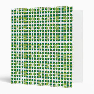 Modern geometric green Forest squares pattern Binder